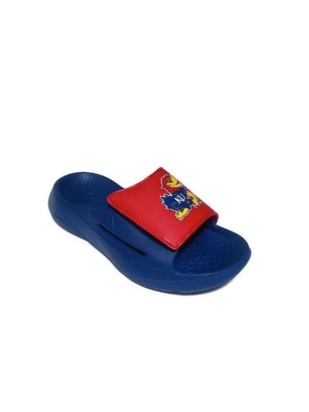 Kansas Jayhawks adidas Lightblaze Slide Mens Size 6 Womens Size 7 Sandals Blue